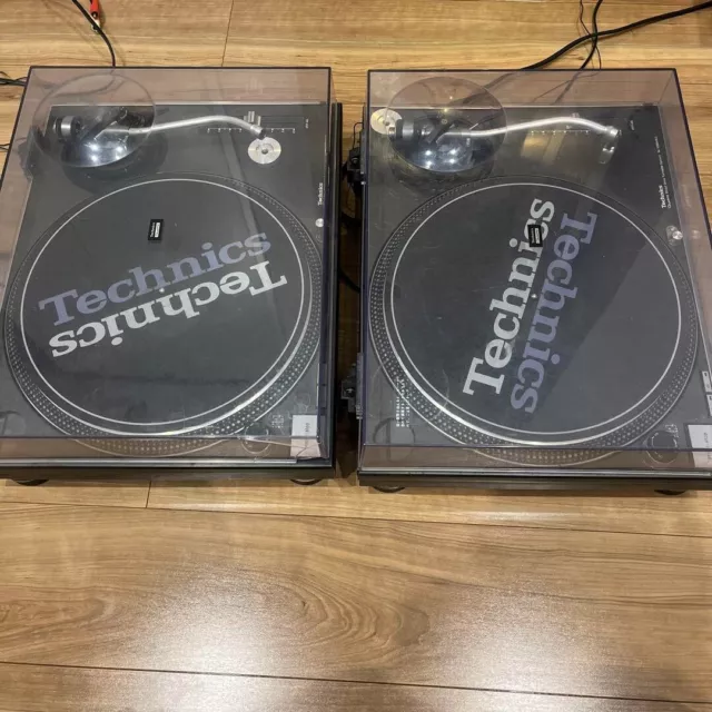 Technics SL1200MK3 2 Turntable Pair Dj Black Direct Player w/dust cover
