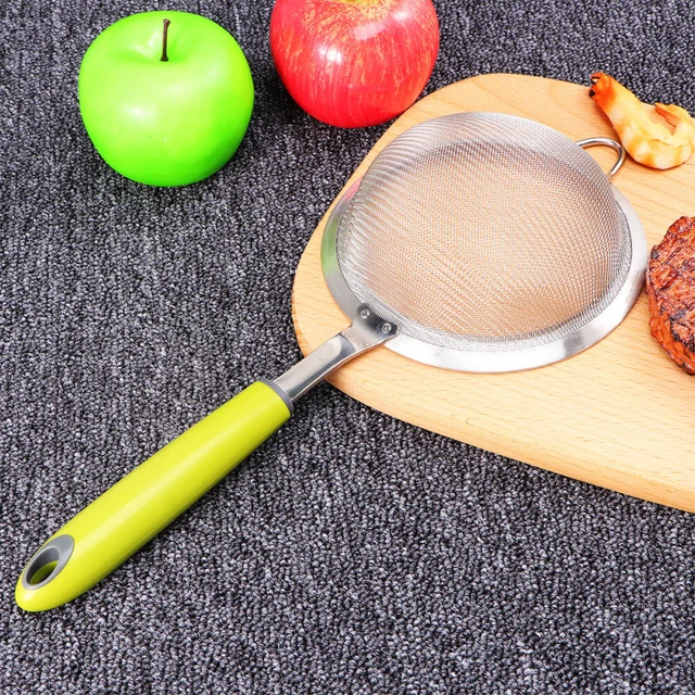 Setaccio a maglia in acciaio inox setaccio setaccio olio da tè filtro farina polvere setaccio da cucina per la cottura