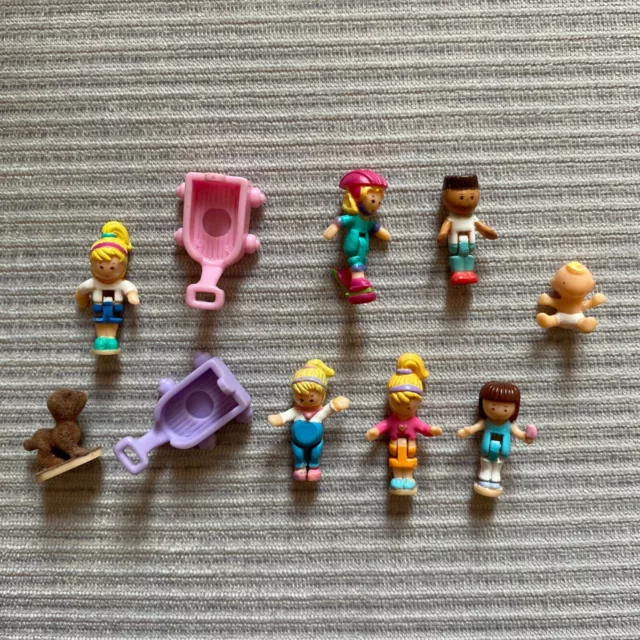 Vintage Polly Pocket Bluebird 10 figures 1992 1993 1994 1996