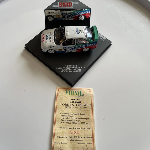 Vitesse 1/43 Ford Escort WRC Cyberia Rallye Du Liban 1999 – Modèle SKM097