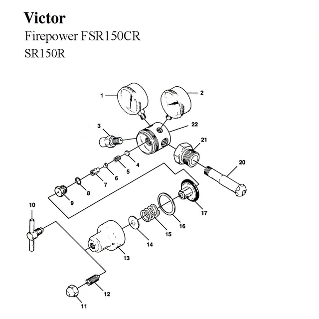 REPAIR KIT Victor Firepower Sr150 Oxygen Regulator Rebuild Parts