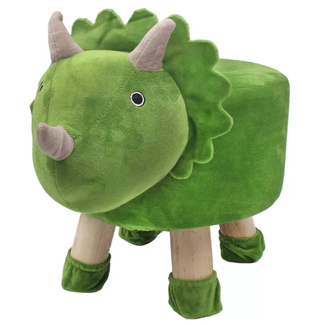 Poufe animale dinosauro verde poufe legno poggiapiedi sedia bambini bambino sedile cuscino