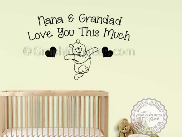 Kinderzimmer Wandaufkleber Winnie The Puuh Wandaufkleber Nana & Grandad Wand Zitat