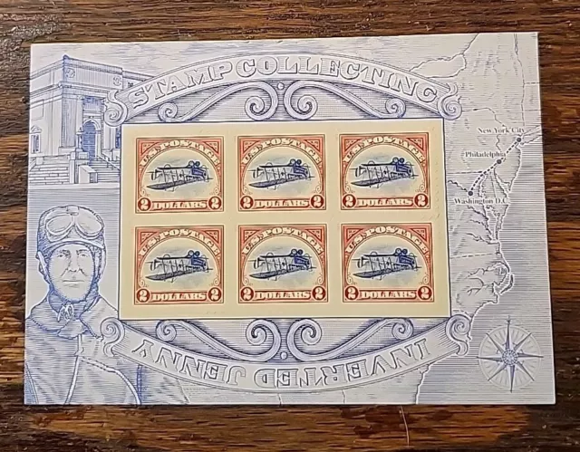 USPS Stamp Collecting Inverted Jenny Sheet Of 6 - MNH In Frame