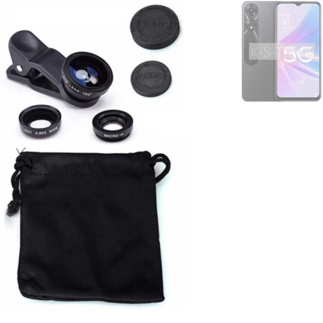 Pour Oppo A1 Energy Edition 5G Objectifs Smartphone Lentilles fisheye macro gran