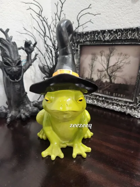 Halloween Witch Toad Frog Resin Prop Figurine Statue decor 11"