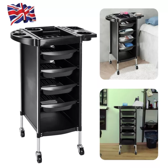 4 Drawer Salon Hairdresser Trolley Beauty Barber Storage Basket Rolling Cart