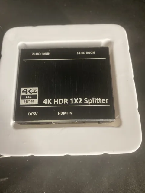 4K 60Hz HDR 1x2 Port HDMI 2.0 Splitter 1 In 2 Out