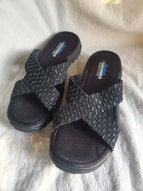 SKECHERS OUTDOOR LIFESTYLE Sandals 40790SA Black Slip On Women