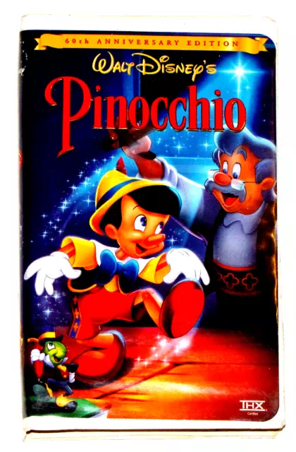 Pinocchio VHS 1999 Special 60th Anniversary Edition Walt Disneys Clamshell