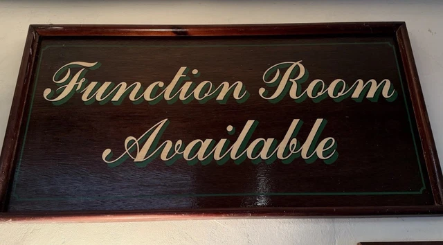VINTAGE WOODEN PUB Sign Function Room Available Wall Decorative Hand ...