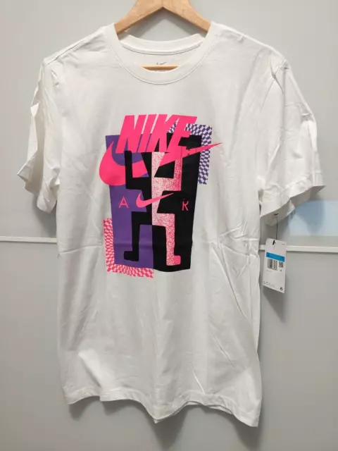 NIKE Graphic DR0987-100 tshirt uomo - bianco -  taglia M