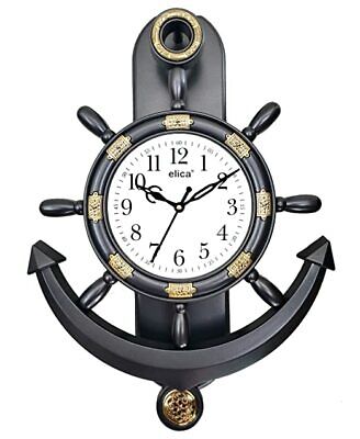 Plastic Anchor-Shaped Pendulum Wall Clock Big Size (Peageon)