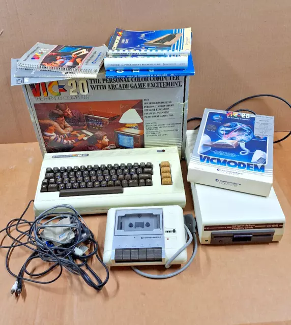 Commodore VIC-20 Computer & Accessories, 1541 Disk Drive, C2N Datasette, Modem +
