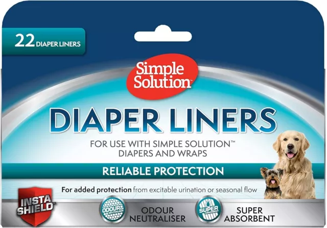 Simple Solution Disposable Female Dog Diaper Liners, Ultra Absorbency, 22 pack 2