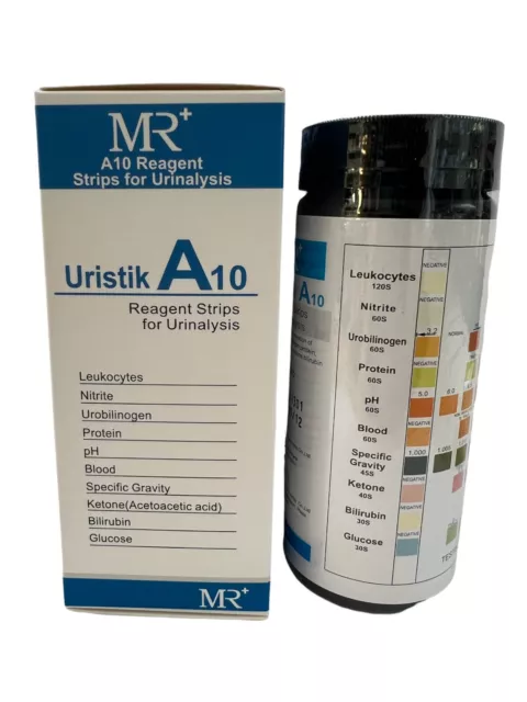 100 x Urine Test Strips 10 Parameters Urine Reagent Tests Diabetes UTI PH + More