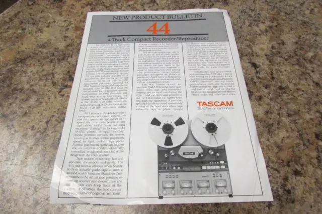 VINTAGE TASCAM 34B Four-Channel Multitrack Reel-to-Reel Recorder