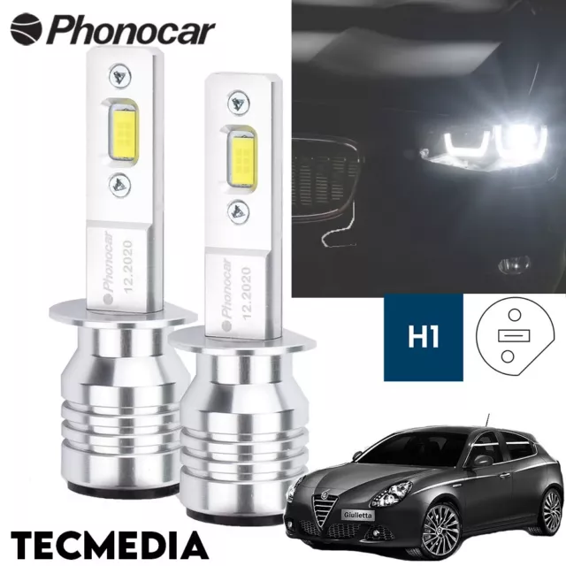 Set 2 Ampoules H1 LED Remplacement Phonocar Compatible Avec Alfa Giulietta 2010