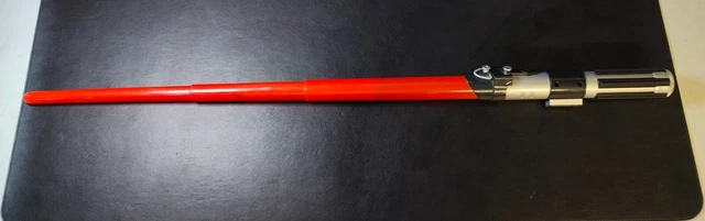 Star Wars Lightsaber Hasbro Darth Vader Retractable Red With Light + Sound 2009