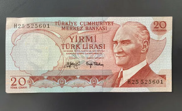 20 türkische Lira - Serie H25 - UNC