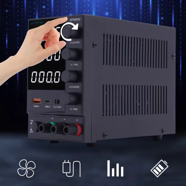 DC Power Supply Variable Adjustable Switching Bench Power Supply 60V 5A DPS605U