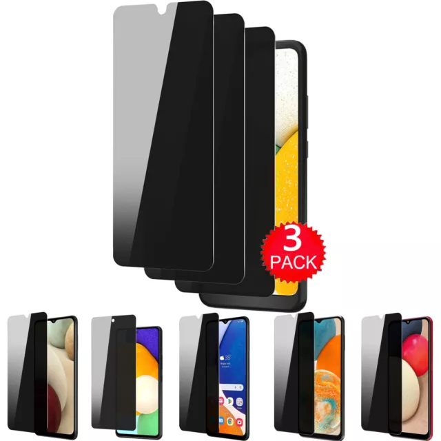 3X Privacy Tempered Glass Screen Protector For Samsung Galaxy A14 A73 A53 A24 5G