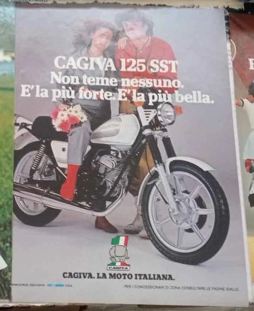 ADVERTISING PUBBLICITÀ-MOTO CAGIVA 125 SST MOTOITALIANE EPOCA MOTOSPORT ...