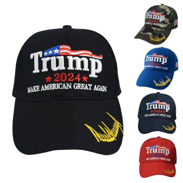 Adjustable Trump 2024 Embroidered Hat Baseball Hat Make America Great Again