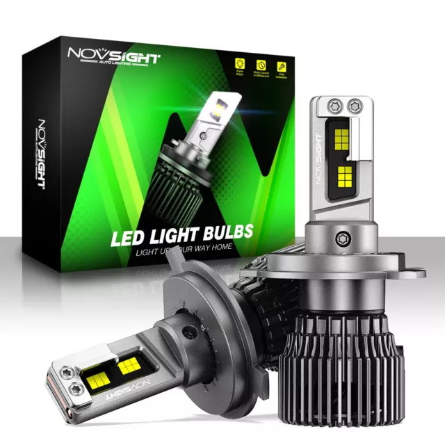 NOVSIGHT H4 HB2 9003 LED Scheinwerfer Glühbirnen Abblend/Fernlicht 100W 22000LM