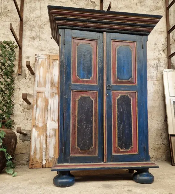 Antique  Colonial Cupboard Wardrobe Schrank