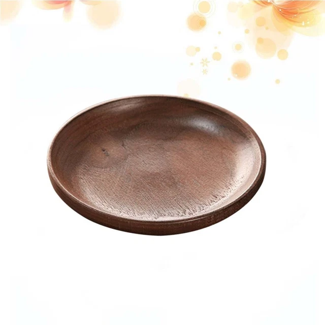 Piatto da portata in legno rotondo vassoio antipasto piatto da dessert stile giapponese