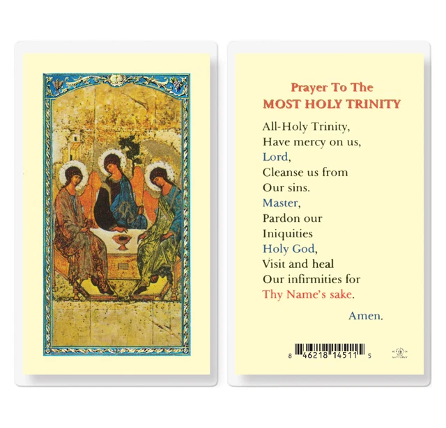 PRAYER TO THE Most Holy Trinity Laminated Holy Cards, 25Count Value