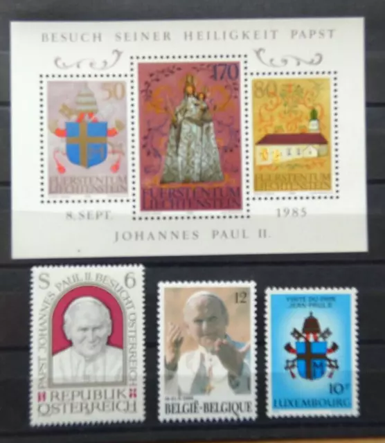 Liechtenstein 1985 Papst Postfrisch Mi. Nr. Bl 12** postfrisch ua.a.