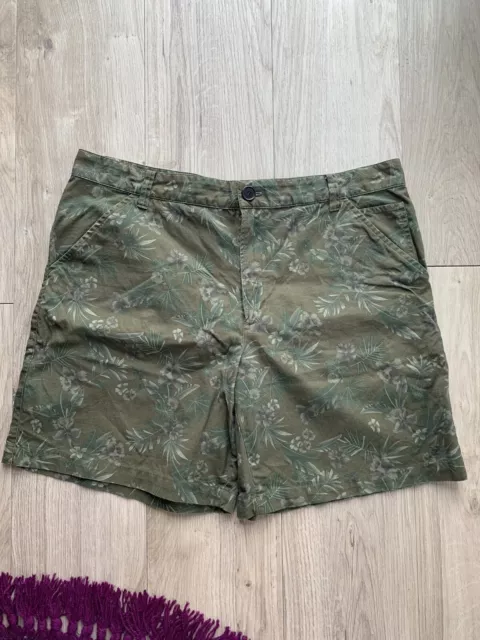 A.p.c. Rue Madame Paris Green Xl 36-38 Floral Jungle Print Shorts Mens Nwt New