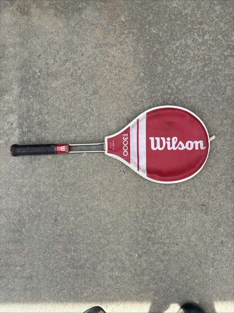 VINTAGE WILSON T3000 lightweight aluminum metal tennis racket USA man ...