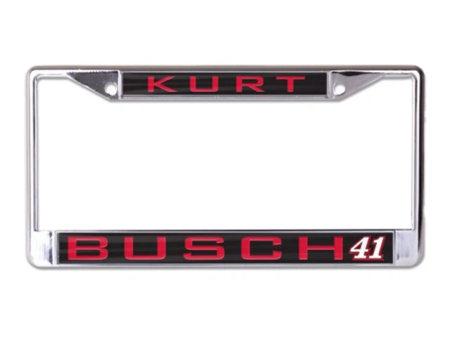 Kurt Busch #41 2017 Daytona 500 Champion Inlaid Mirror License Plate Frame