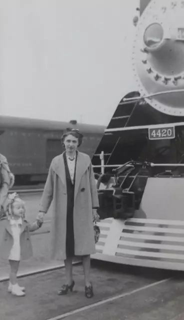Vintage Southern Pacific Daylight Limited Locomotive Engine Photo Woman 1930s