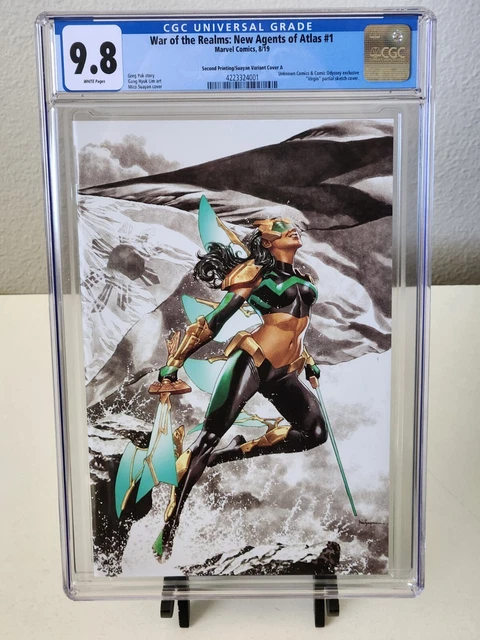 War of the Realms New Agents of Atlas #1 Virgin 2nd Print Mico Suayan CGC 9.8