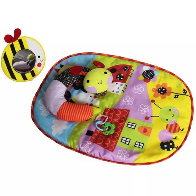 Red Kite Baby Mat Play Tummy Time Pillow Unisex Garden Gang