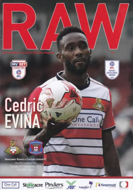 * 2016/17 - Doncaster Rovers Home Programmes - Choose From List *