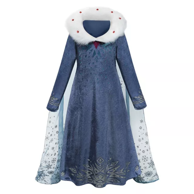 Frozen Elsa Girls Dress Up Fashion Fancy Cosplay Costume Party Halloween Gifts