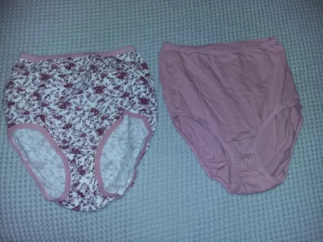 NEW 2x Faded Glory PANTIES Panty Underwear briefs 100% Cotton Sz 5 Pink Floral