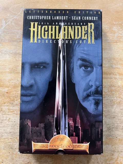 HIGHLANDER (VHS, 1996, 10th Anniversary Directors Cut) Letterboxed ...
