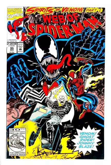 Web of Spider-Man #95 Signed by Alex Saviuk Marvel Comics