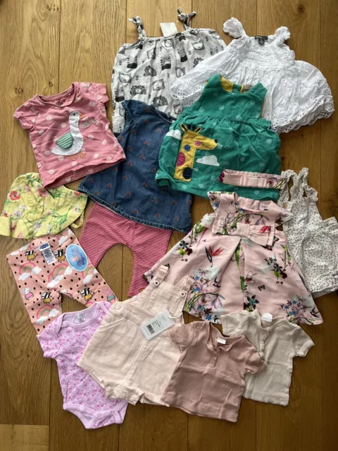 Pacchetto abiti top bambina 3-6 mesi 13 pz (3 NUOVI) Ted Baker Next Frugi