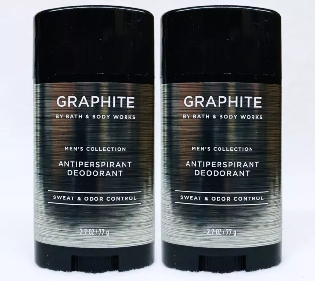 2 Bath & Body Works GRAPHITE FOR MEN Deodorant Stick Sweat Odor Control 2.7 oz