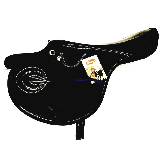 Selle Mixte Fouganza Noire 17,5 Pouces Synthétique – Occasion Bon état