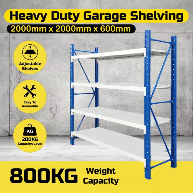 2M Warehouse Heavy Duty Metal Steel Storage Garage Shelving Racking 2020-1 2