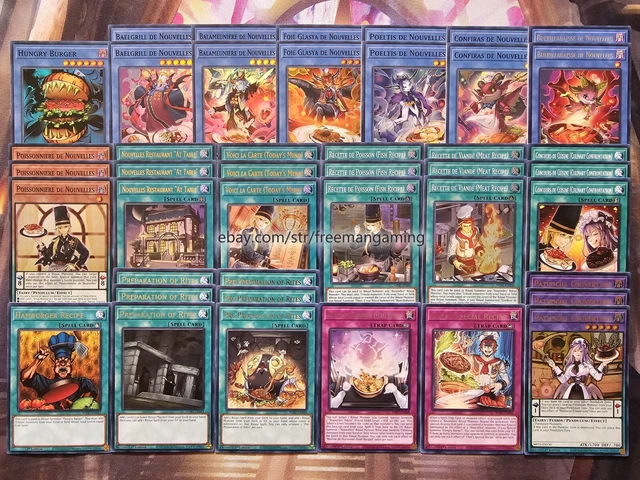 YUGIOH NOUVELLES DECK 43 Cards Ritual Hungry Burger Recipe Tournament Ready  $99.99 - PicClick
