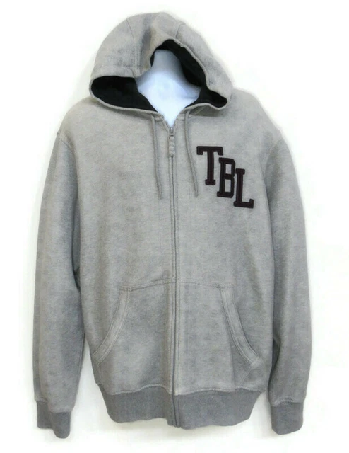 TIMBERLAND MEN'S GRAY "TBL" FULL-ZIP HOODIE SWEATSHIRT Sz. L. #4843J-912